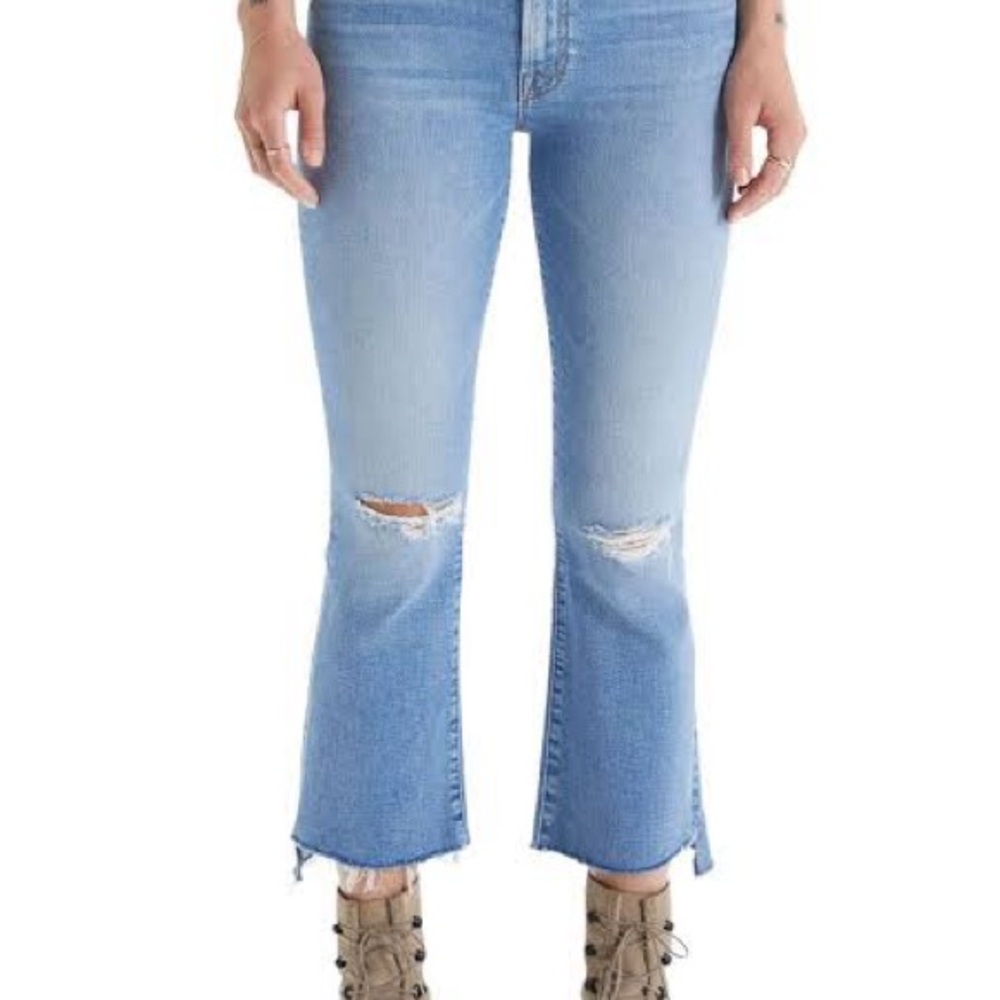 MOTHER the insider crop step fray jeans